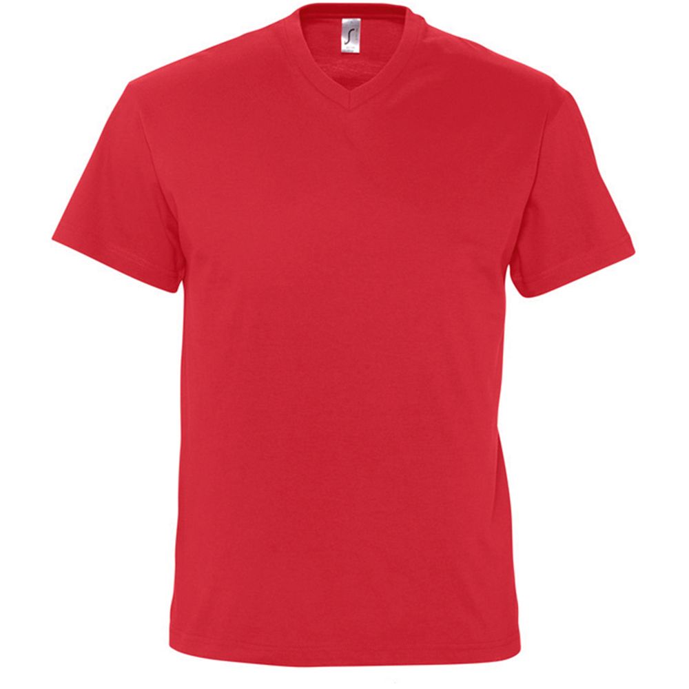 Klassisches Baumwoll-T-Shirt mit V-Ausschnitt