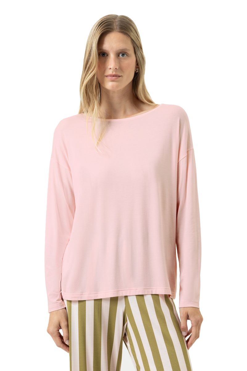 Langarm-Loungewear-Oberteil mit Glanz