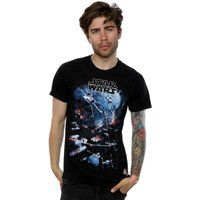 Grafik-T-Shirt mit Weltraumschlacht-Motiv