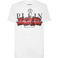 Baumwoll-T-Shirt mit Graffiti-Logo-Print