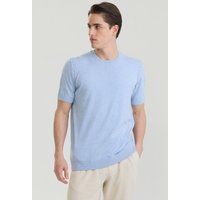 Klassisches Feinstrick-T-Shirt mit Rundhals