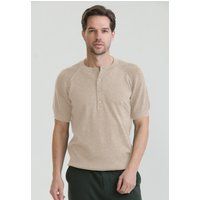 Klassisches Strick-Henley-T-Shirt