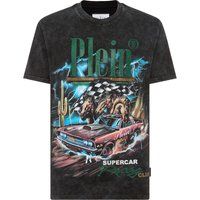 T-Shirt mit Racing-Grafik und Strass