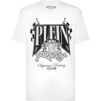 T-Shirt mit Racing-Grafik und Strass
