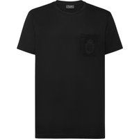 Baumwoll-T-Shirt mit bestickter Tasche