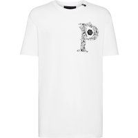 T-Shirt mit Gelddruck-Logo Baumwolle