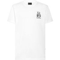 Baumwoll-T-Shirt mit ornamentalem Logo