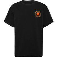 Oversize-Baumwoll-T-Shirt mit Logo-Patch