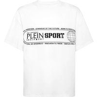 Crewneck-Sport-T-Shirt mit Grafik-Logo