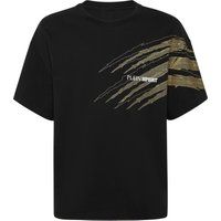 Grafik-T-Shirt mit Rundhalsausschnitt und Kratzprint