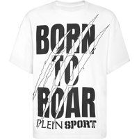 Baumwoll-T-Shirt mit Slogan-Grafik