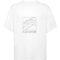 Baumwoll-T-Shirt mit Kratzgrafik-Print