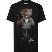 T-Shirt mit Strass-Teddy im Smoking