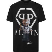 T-Shirt mit Strassbesetztem Teddy-Print