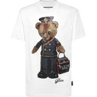 T-Shirt mit Strassbesetztem Teddybär