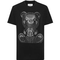 T-Shirt mit Teddy-Kristallverzierung