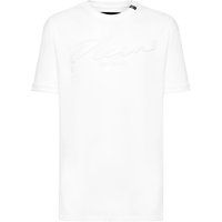 Baumwoll-T-Shirt mit Signatur-Prägung