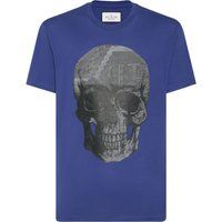 T-Shirt mit geometrischer Totenkopf-Grafik