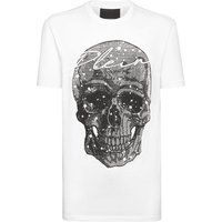 T-Shirt mit Totenkopf und Schmucksteinen