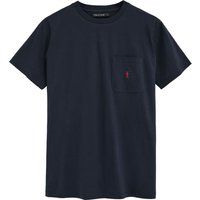 Gerades Baumwoll-T-Shirt mit Tasche
