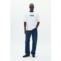 Kastiges Baumwoll-T-Shirt mit Grafik-Print