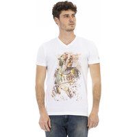 V-Ausschnitt T-Shirt mit Krieger-Grafik