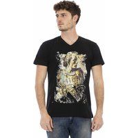 Grafik-Print T-Shirt mit V-Ausschnitt