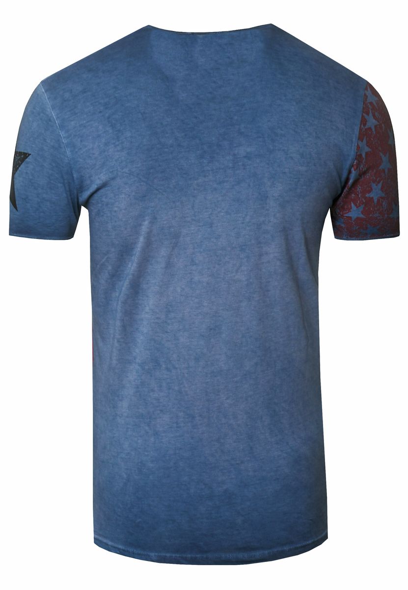 V-Ausschnitt T-Shirt im USA-Look