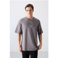 Oversized Logo-T-Shirt aus Baumwollmix