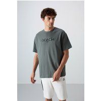 Oversized Grafik-Logo Patch T-Shirt