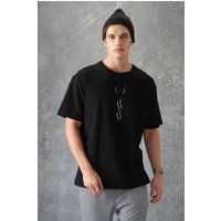 Oversized Grafik-T-Shirt mit Rundhalsausschnitt