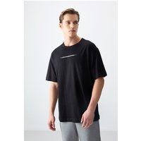 Übergroßes Baumwoll-T-Shirt mit Grafik
