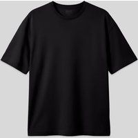 Oversized Baumwoll-T-Shirt mit Rundhalsausschnitt