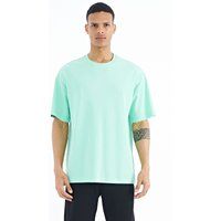 Übergroßes Crew-Neck T-Shirt aus Baumwollmischung