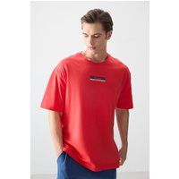Übergroßes Baumwoll-T-Shirt mit Logo