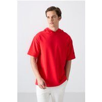 Oversize Kurzarm-Hoodie T-Shirt