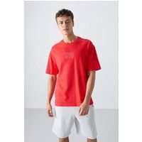 Übergroßes T-Shirt mit Logo-Stickerei