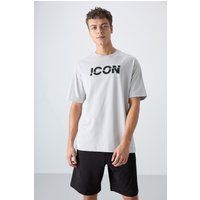Oversized T-Shirt mit Logo-Print