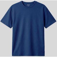 Lockeres Crewneck-Shirt mit Waffelstruktur