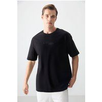 Oversized Baumwoll-T-Shirt mit Grafikprint