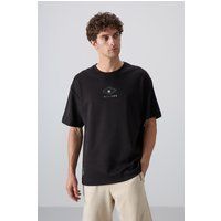 Oversized Logo-T-Shirt aus Baumwollmix
