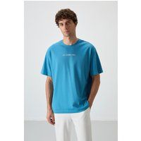 Übergroßes T-Shirt mit besticktem Logo