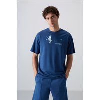 Bedrucktes Oversized-T-Shirt aus Baumwolle