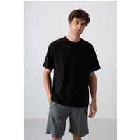 Bedrucktes Oversized Rundhals-T-Shirt