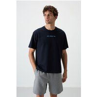 Oversized Grafik-T-Shirt aus Baumwollmix