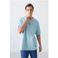 Oversize-T-Shirt mit Grafikprint und Rundhalsausschnitt