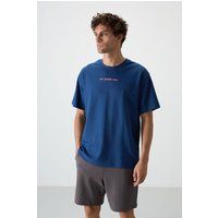 Oversized-T-Shirt mit Brust-Print