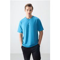 Übergroßes Baumwoll-T-Shirt mit Grafikprint