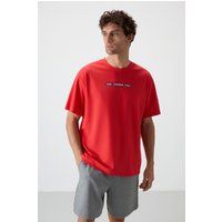 Oversized Grafik-Logo T-Shirt