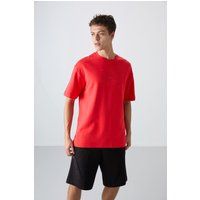 Oversized Besticktes Baumwollmischung Oberteil